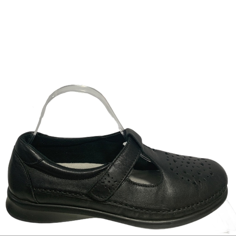 SAS Willow Moccasins Black Leather TriPad Comfort Shoes Size 10N
